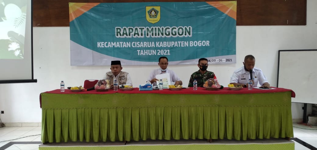 Rapat Minggon Kecamatan Cisarua Kabupaten Bogor Tahun 2021