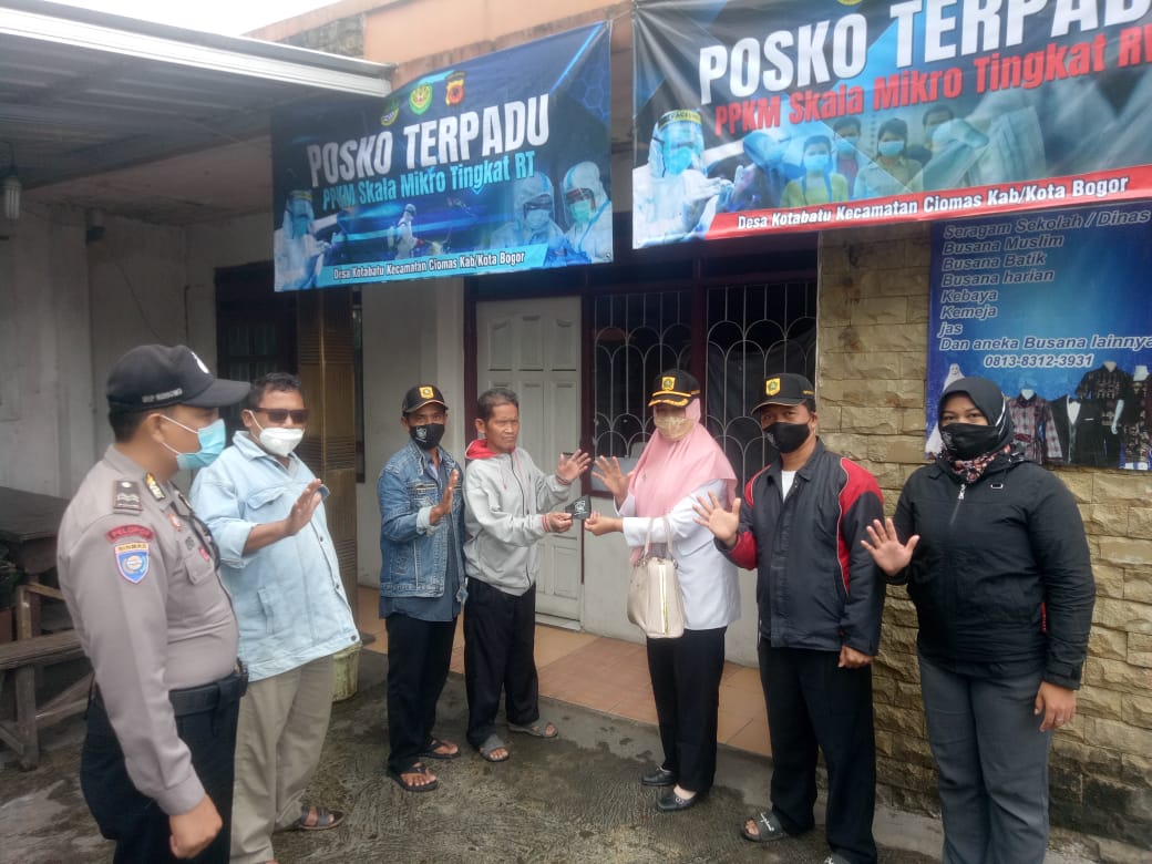 Aiptu Urip Nurbowo Kanit Binmas Polsek Ciomas Lakukan Monitoring dan Pemetaan Penyebaran Covid-19