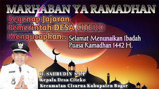 H. Sahrudin, S.I.P., Kades Citeko dan Seluruh Staf Mengucapkan 