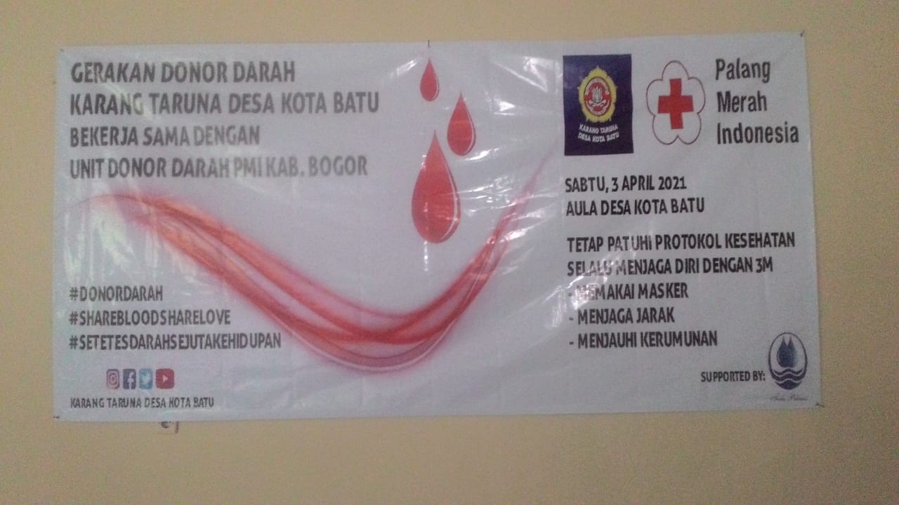 Karang Taruna Desa Kota Batu, Dorong Gerakan Donor Darah