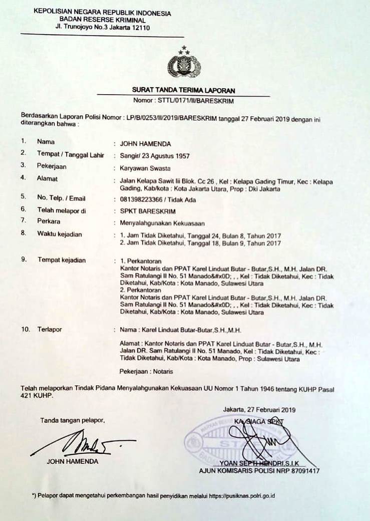 Terkait Mafia Tanah di Sulut, Kapolri Perintahkan Jajarannya Usut Tuntas 