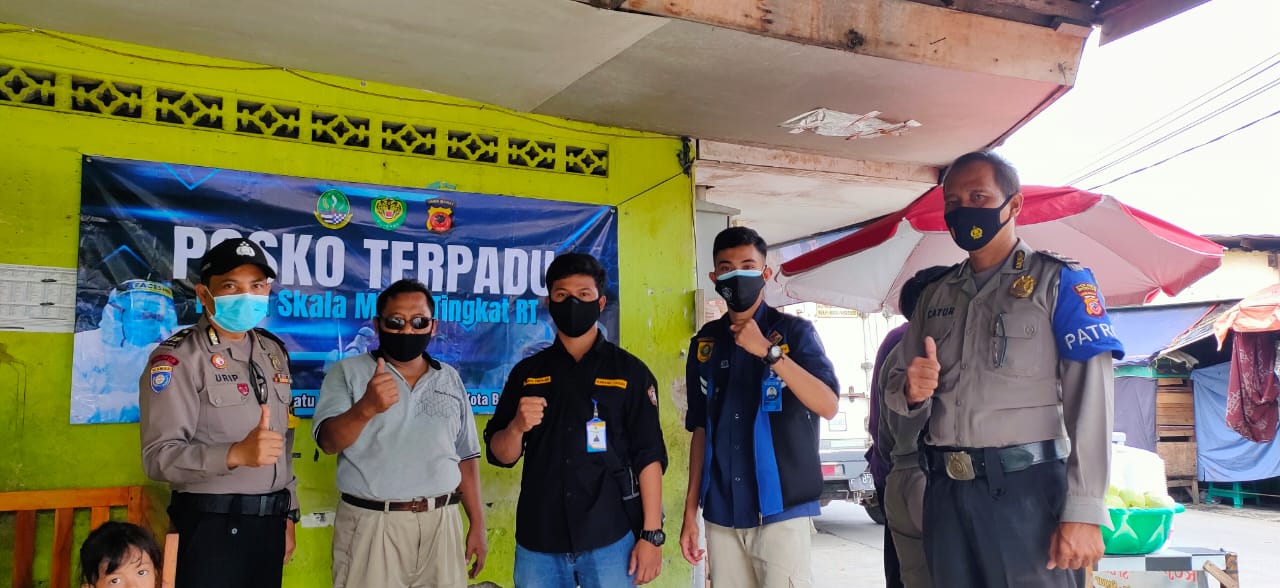 Aiptu Urip Nurbowo Bersama Unit Patroli Polsek Ciomas Sambangi Posko Terpadu PPKM Skala Mikro