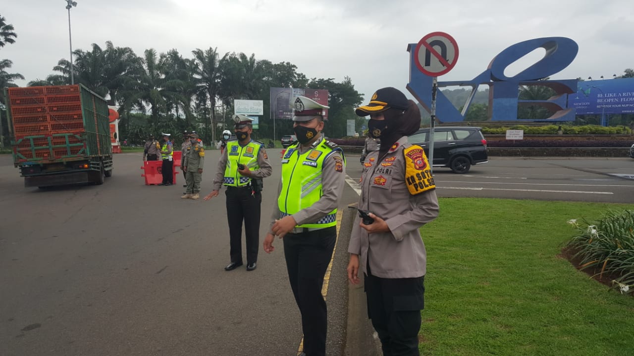 Satgas Covid 19 Kec. Babakan Madang Gelar Ops Yustisi di Kawasan Sentul Selatan