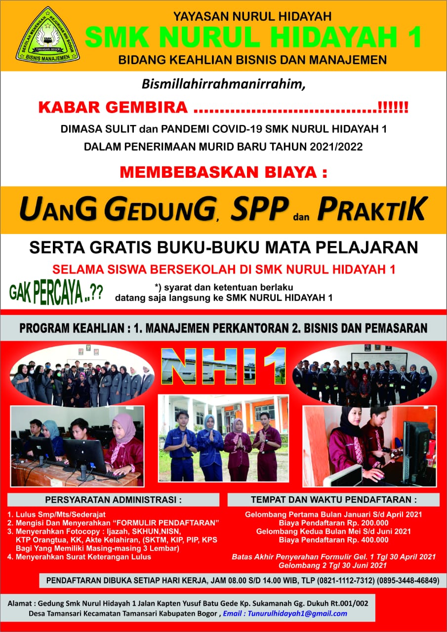 SMK Nurul Hidayah 1, Dukung Program Pemerintah 